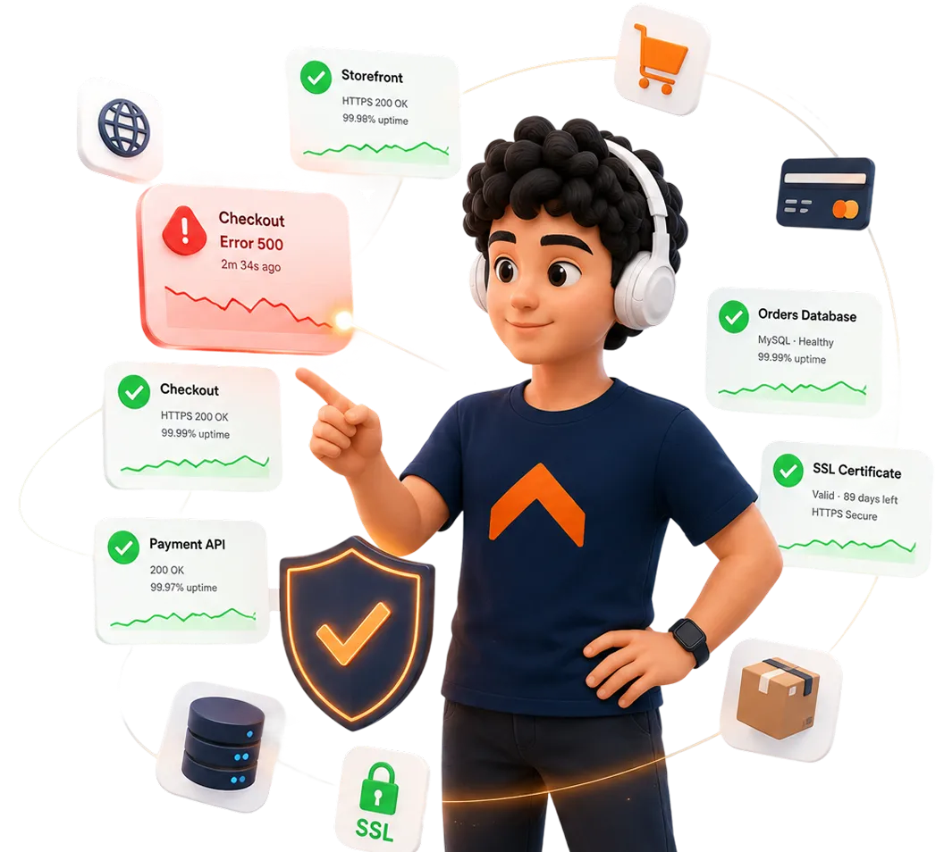 E-commerce monitoring illustration