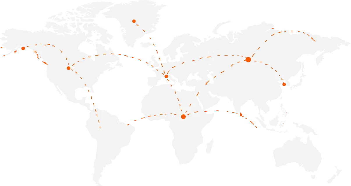 Global monitoring locations world map